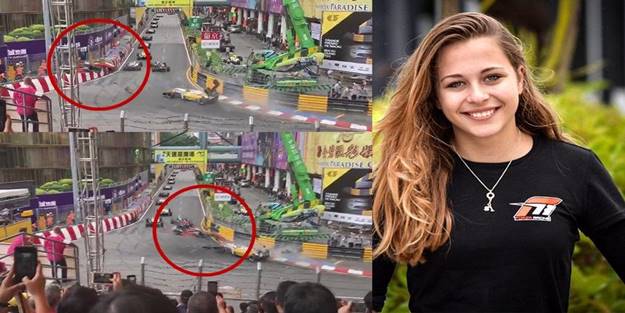 Formula 3'te kadın pilot seyircilerin arasına daldı