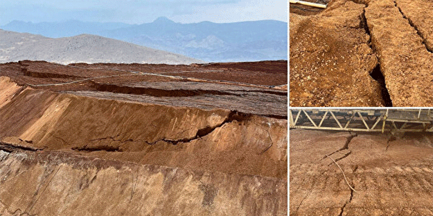 Fotoğraflar ortaya çıktı! Madende toprak kayması öncesi inanılmaz görüntü