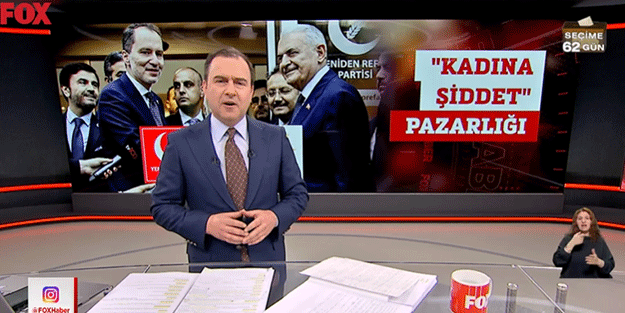 FOX Haber'de AK Parti'ye çirkin iftira! 'Kadına yönelik şiddet pazarlığı'