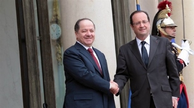 François Hollande Barzani ile görüştü