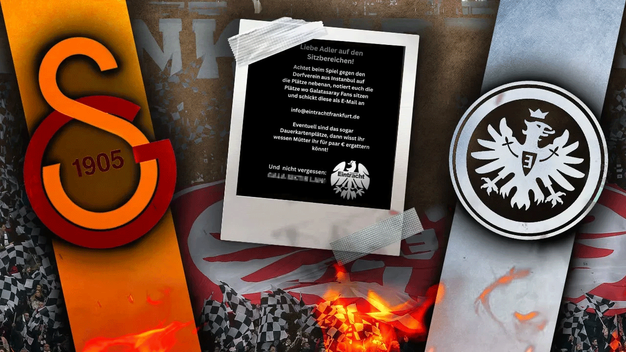 Frankfurt taraftarlarından Galatasaray'a çok ağır hakaret