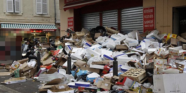 Fransa alarmda! Sokaklar çöplüğe döndü