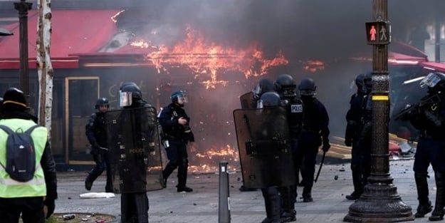 Fransa alev alev! Toulouse'un altını üstüne getirdiler