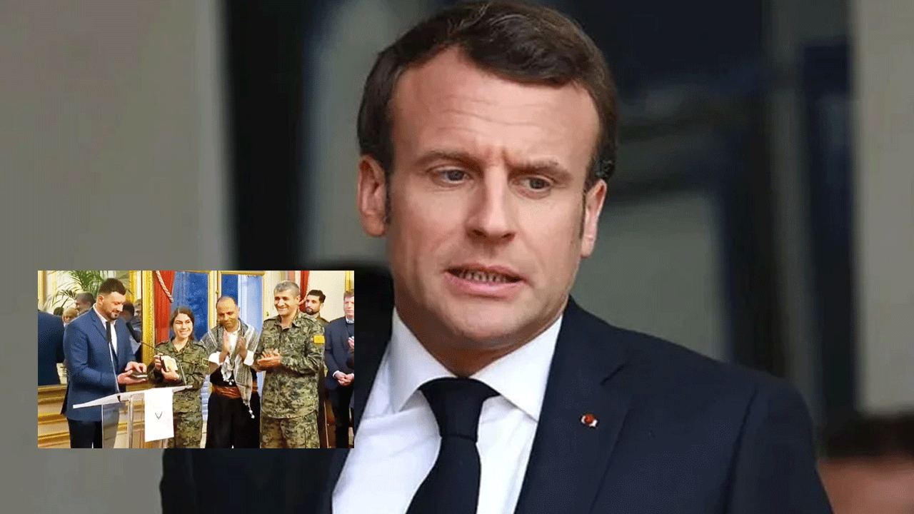 Fransa kıvırttıkça kıvırıyor! Dün PKK'ya madalya bugün toprak bütünlüğü