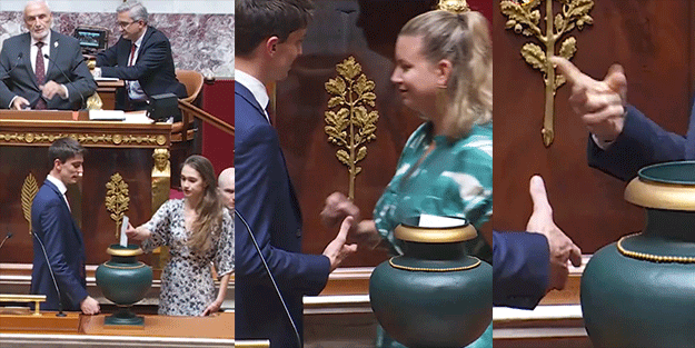 Fransa meclisinde ilginç dakikalar! Irkçı vekil bu hareketleri beklemiyordu