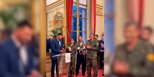 Fransa Senatosu'nda terör örgütü PKK/YPG'nin sözde komutanlarına "Onur nişan" verdiler