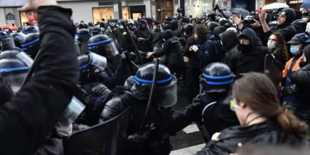 Fransa'da Macron'a öfke seli