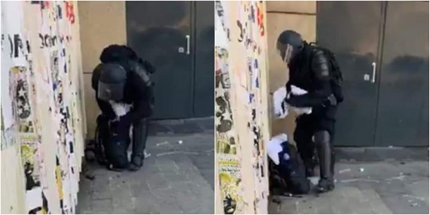 Fransa'daki yağmaya polisler de katıldı