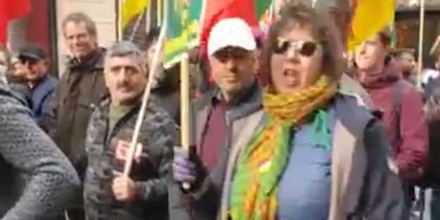Fransız kadın PKK yandaşlarına haddini bildirdi!