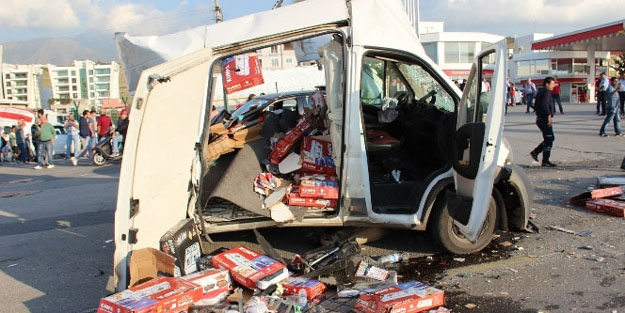 Yolcu otobüsünün freni patladı...