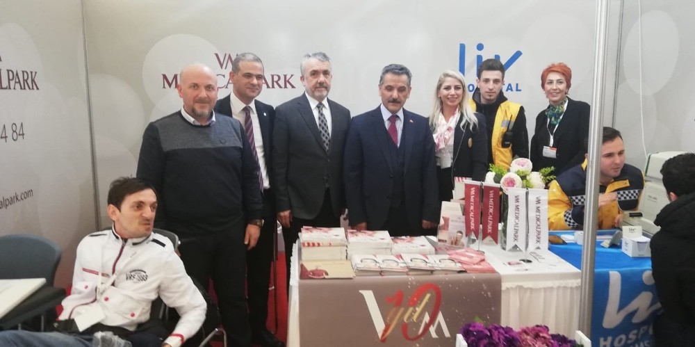 Fuarda sağlık standına büyük ilgi 