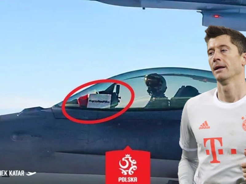 Füze krizi sonrası olay görüntüler! Polonya Milli Takımı Dünya Kupası'na F-16'larla gitti