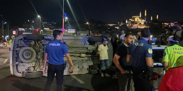 Galata Köprüsü’nde kaza