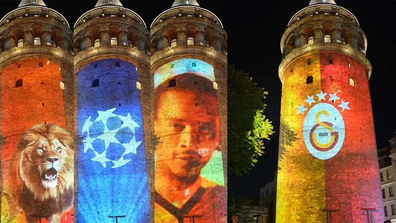 Galata Kulesi’nde Galatasaray şov