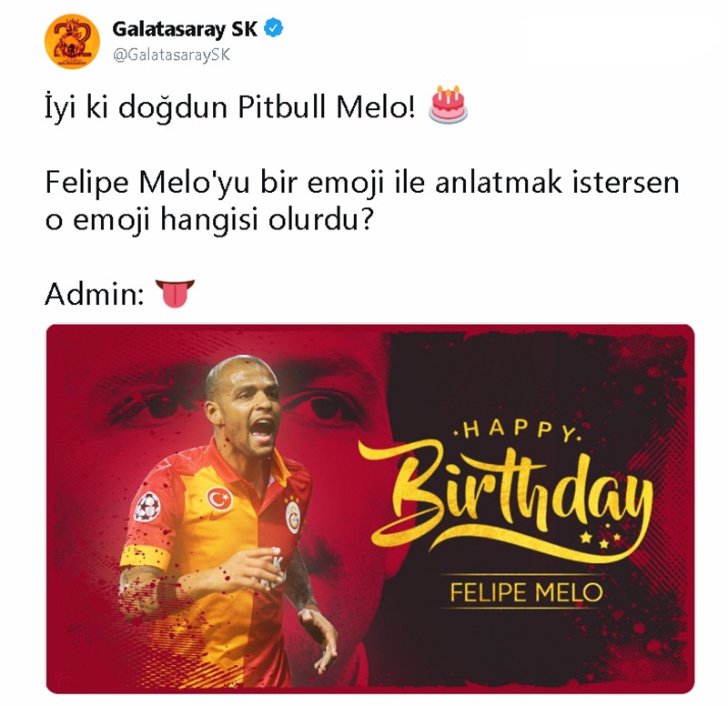 Galatasaray, Felipe Melo’nun doğum gününü unutmadı 