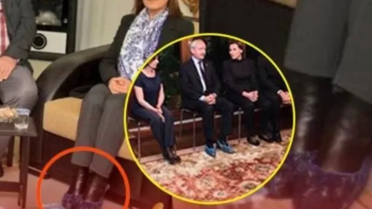 Galoş bunların beyninde! CHP'den şehit evine galoşlu ziyaret