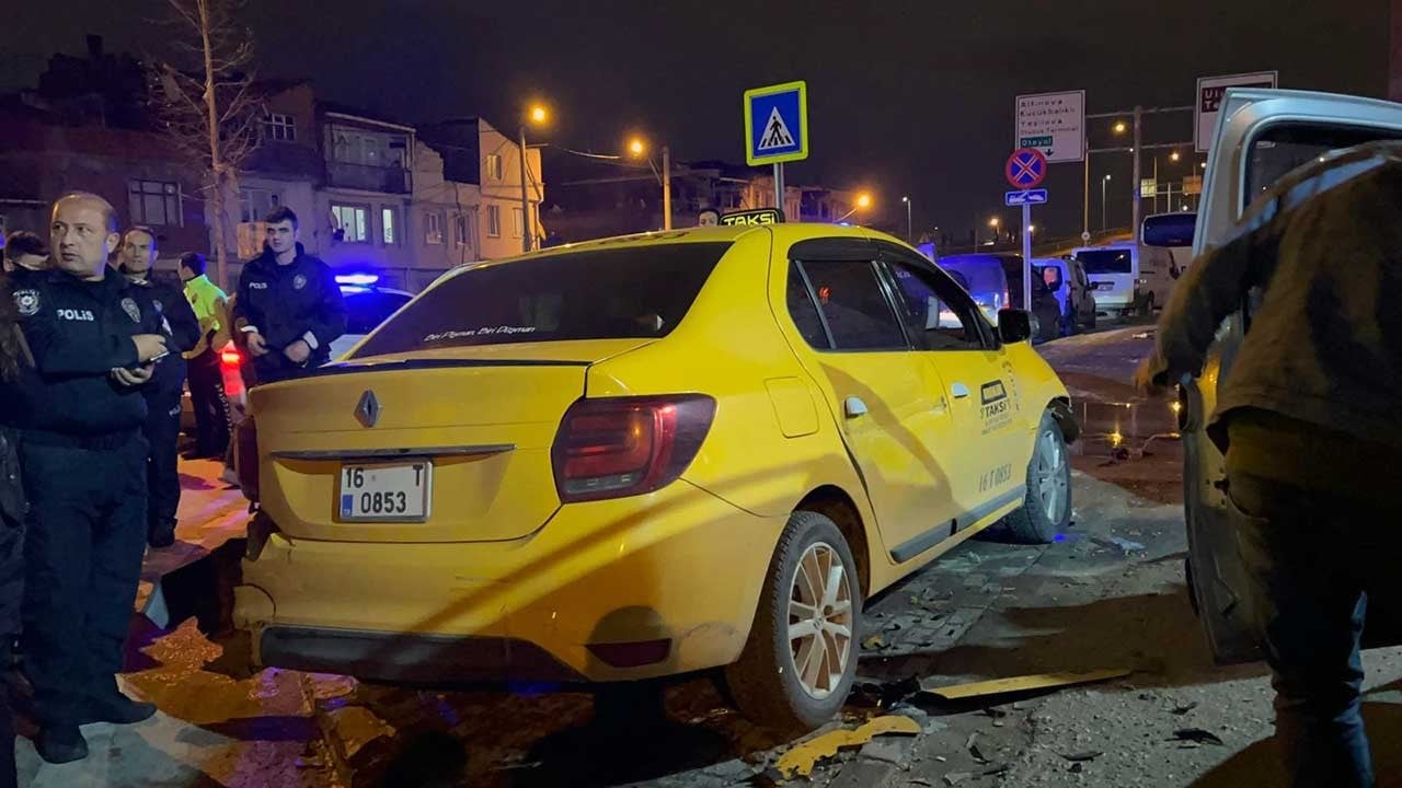 Gasbettiği taksiyle kaza yaptı! Kaçmaya çalışırken yakalandı