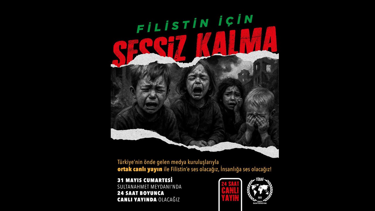 Gazeteciler 24 Saat Nöbette: Filistin İçin Sessiz Kalma!