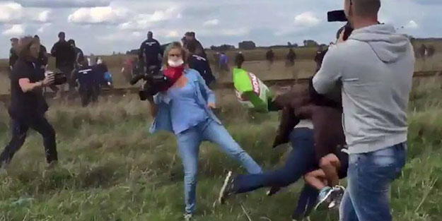 Gazetecinin çelme taktığı mülteci bakın kim çıktı!