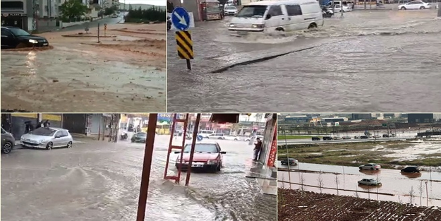 Gaziantep'i sağanak ve dolu esir aldı