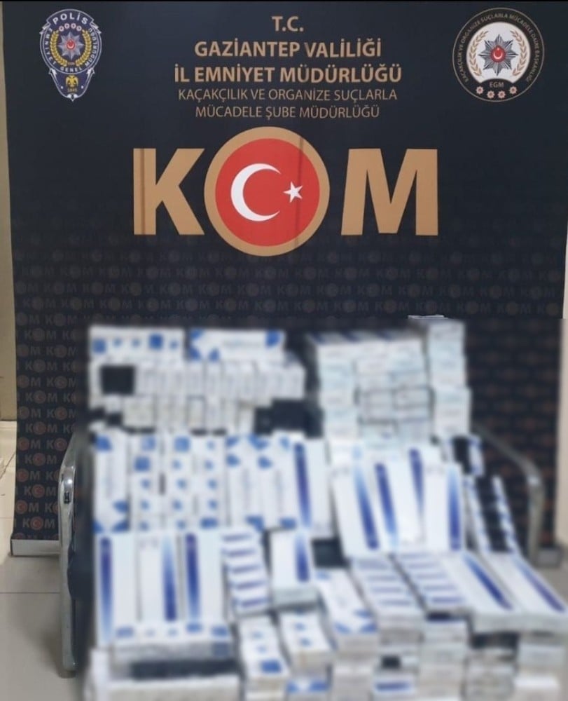 Gaziantep’te 4 bin 200 paket kaçak sigara ele geçirildi 