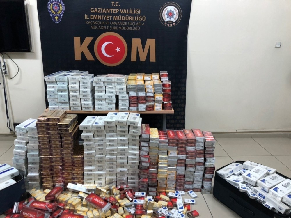 Gaziantep’te 6 bin 100 paket kaçak sigara ele geçirildi 