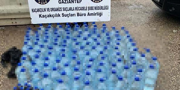Gaziantep'te 768 litre kaçak içki ele geçirildi