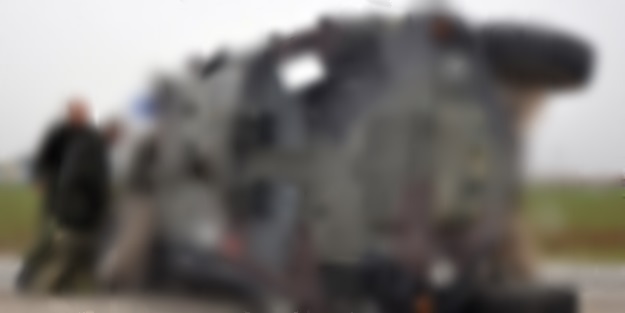 Gaziantep'te askeri araç devrildi