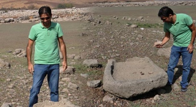 Gaziantep'te baraj suyu çekilince ortaya çıktı!