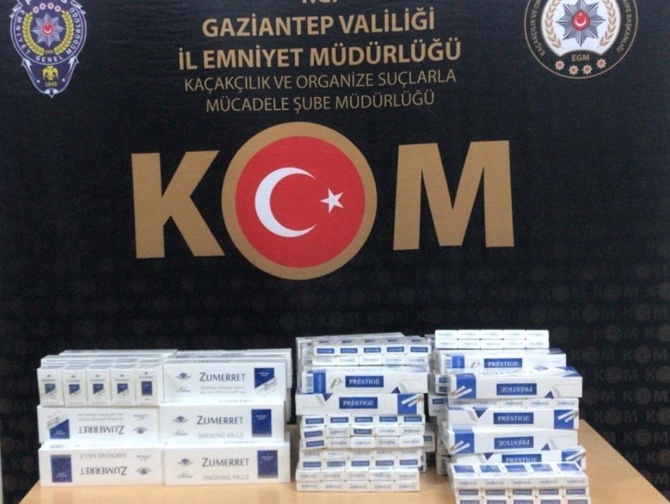 Gaziantep’te bin 50 paket kaçak sigara ele geçirildi 