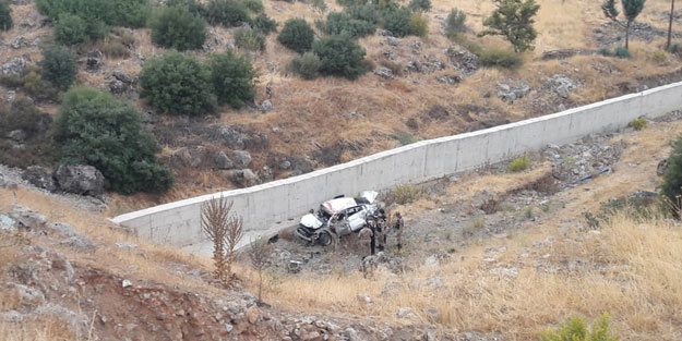 Gaziantep'te devrilen otomobilin sürücüsü öldü
