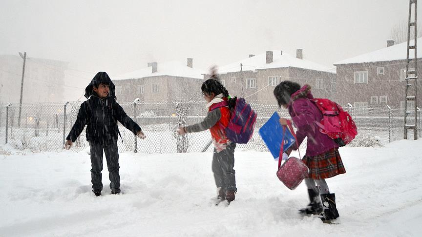 Gaziantep'te eğitime kar engeli