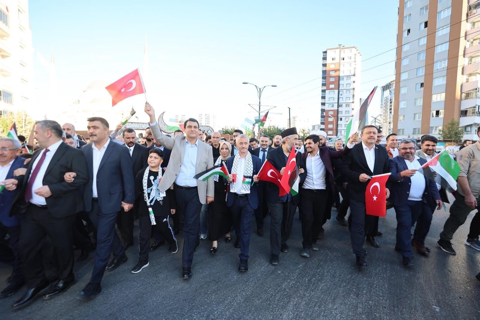 Gaziantep'te Filistin'e destek yürüyüşü düzenlendi