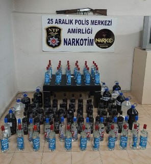 Gaziantep’te kaçak ve sahte alkol operasyonu 