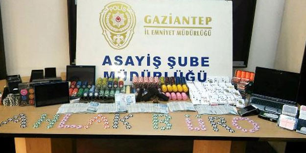 Gaziantep'te kumar operasyonu: 17 gözaltı