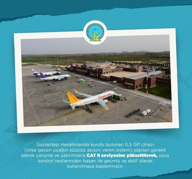 Gaziantep’te sis nedeniyle uçak seferleri iptal edilmeyecek 