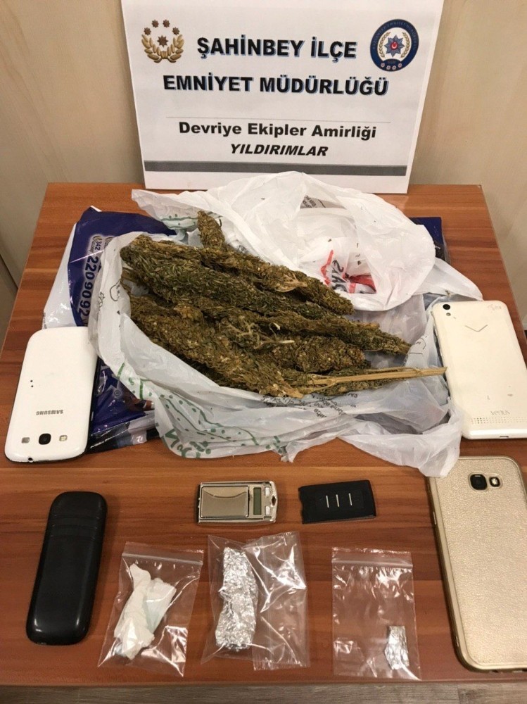 Gaziantep’te uyuşturucu şüpheli 4 şahıs yakalandı 