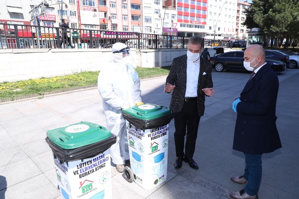 Gaziosmanpaşa’da maske ve eldivenler tıbbı atık olarak toplanacak 