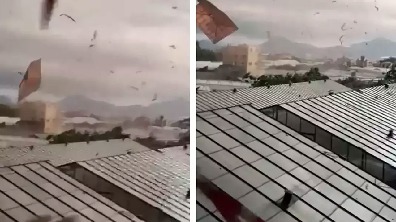 Gazipaşa’da hortum felaketi! O anlar kamerada