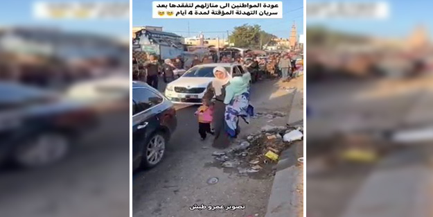 Gazze'de ateşkes! Filistinliler evlerine dönüyor