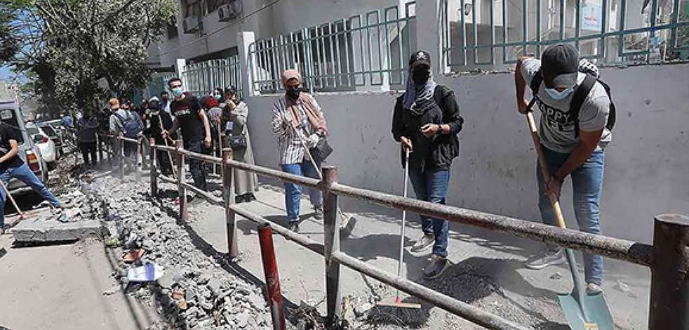 Gazze'de sokaklar temizleniyor