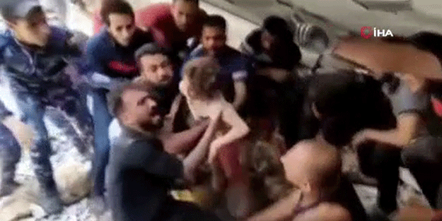 Gazze'de göz yaşları sel oldu! 6 yaşındaki kız çocuğu böyle kurtarıldı
