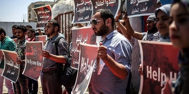 Gazze, Halep için meydanlara çıktı