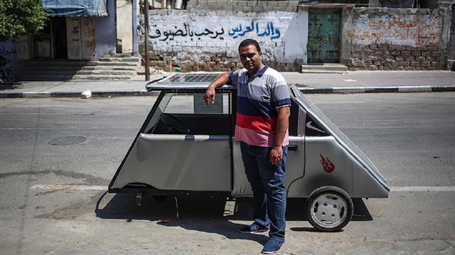 Gazzeli gençler güneş enerjisi ile çalışan araç üretti