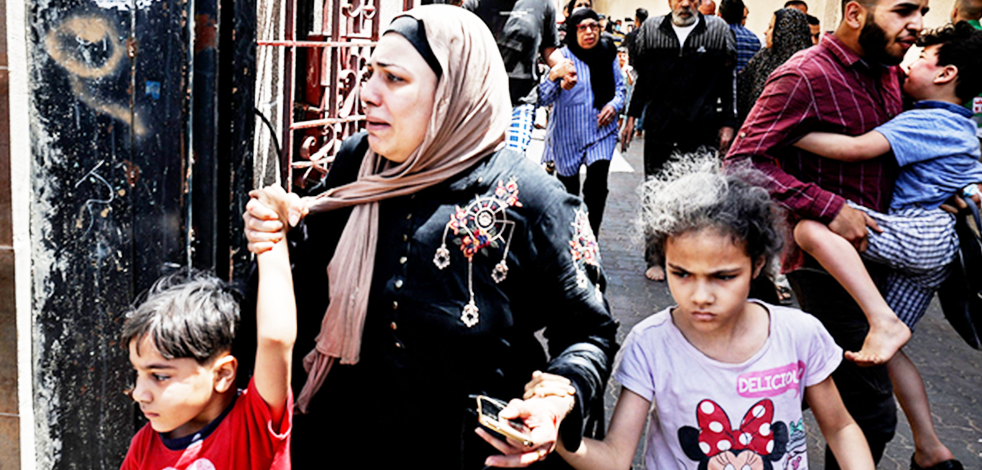 Gazzeli kadınlardan İsrail saldırılarında zarar gören hemcinslerine destek gösterisi