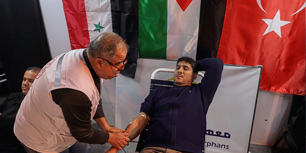 Gazzeliler Türkiye için kan bağışladı