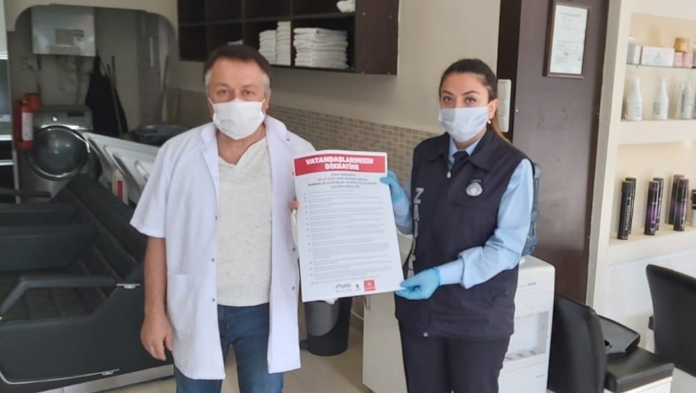 Gebze’de berber ve kuaförler denetleniyor 