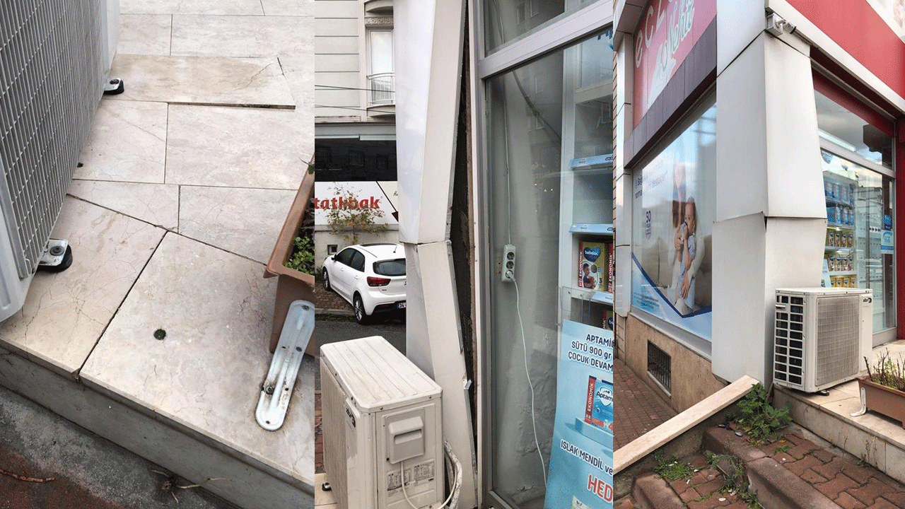 Gebze'de çöken binanın kan donduran görüntüsü