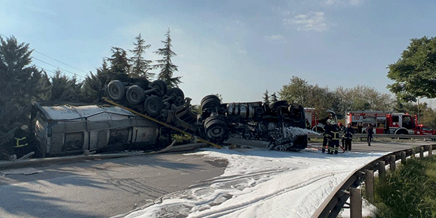 Gebze'de ekipleri seferber eden kaza