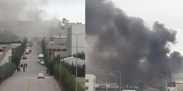 Gebze'de fabrika yangını!